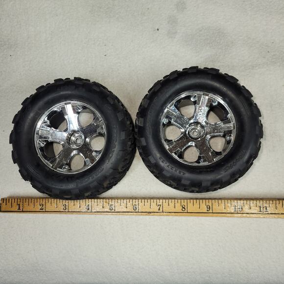 Traxxas Talon EXT 2.8" Pre-Mounted Tires w/RXT Wheels (2) (Black Chrome) w/12mm - Picture 3 of 3
